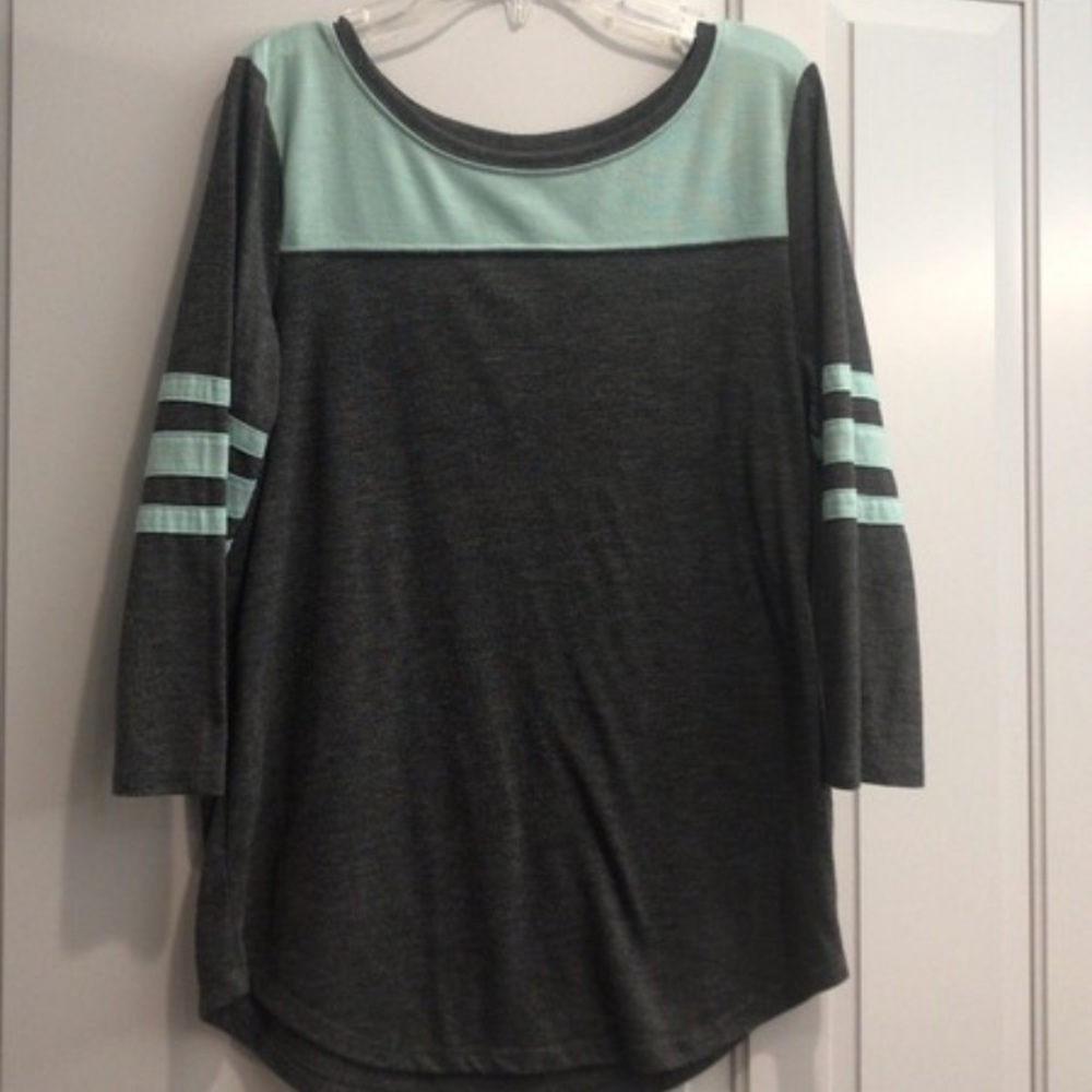 Gray & Mint Cute Shirt